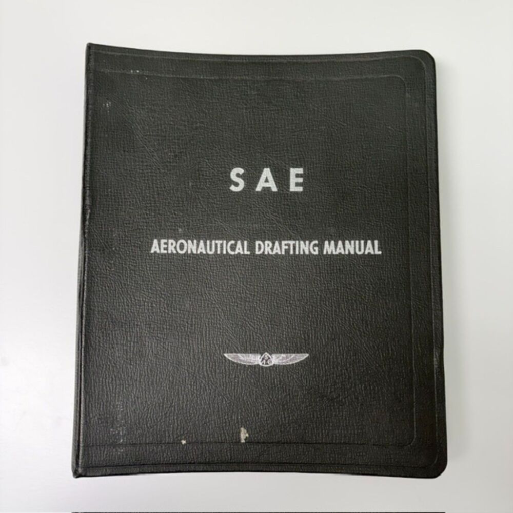 1946 SAE Aeronautical Drafting Manual Society of Automotive Engineers Binder
